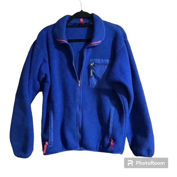 VTG 90s Patagonia Deep Pile Retro X Full Zip Cardigan Jacket Made in USA‎ Medium - Picture 1 of 3